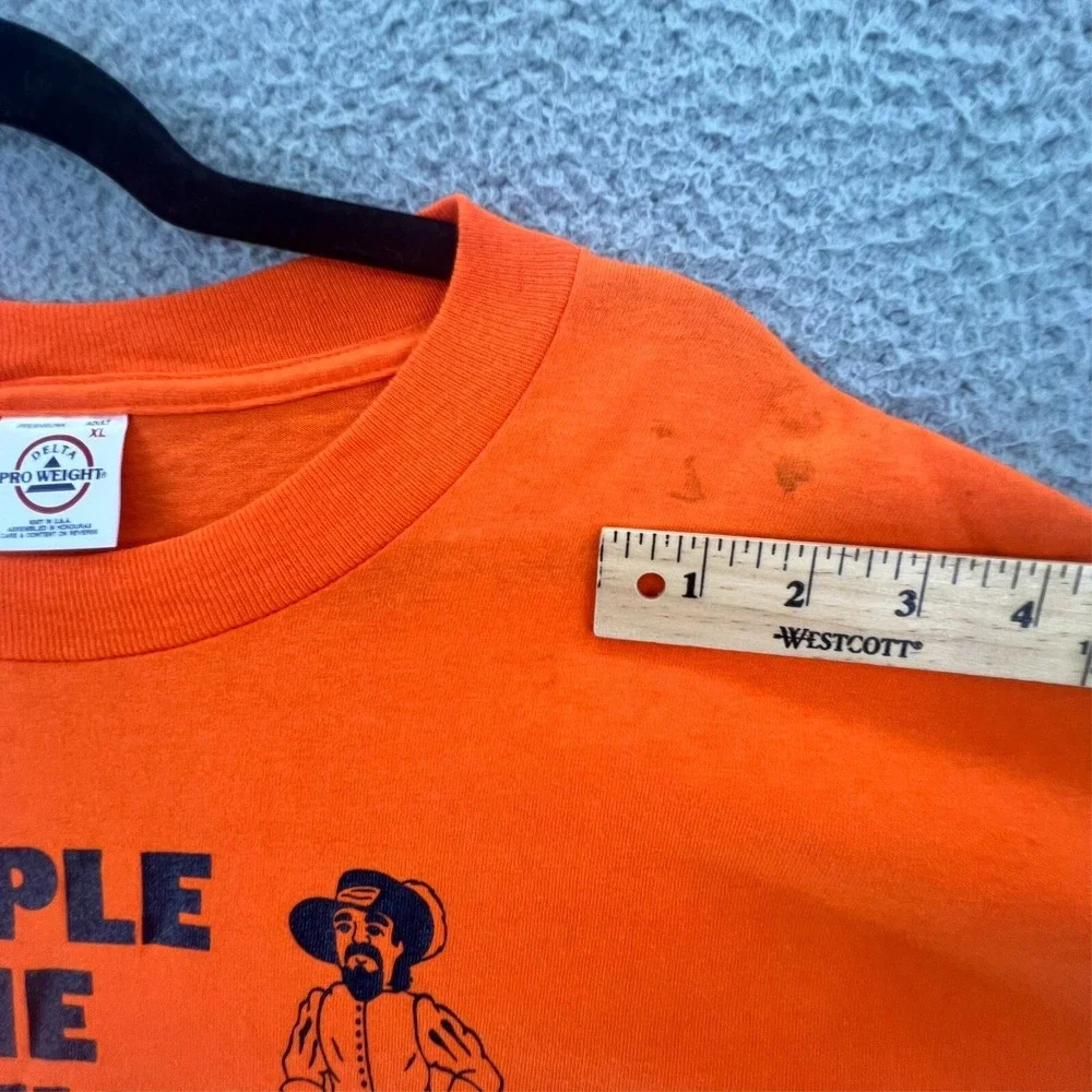 Vintage Y2k TOPPLE THE TURTLES‎ VA vs MD T Shirt Men's XL Orange Delta READ